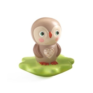 Figurine colorate din plastic – vulpe și bufniță