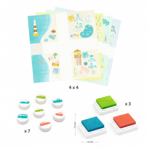 DJ09952-Activitate creativa stampile cu masini Djeco