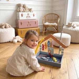 Set de pescuit cu iaz din lemn Speedy Monkey