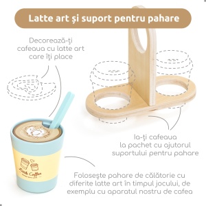 Joc de rol barista din lemn pentru copii 