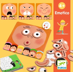 DJ08196 - Set Emotico cu expresii faciale și jetoane recompensă, Djeco