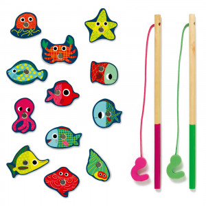 DJ01653-Joc de pescuit Montessori pesti lemn