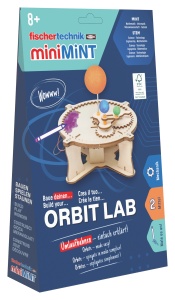 Kit STEM Sistem Solar din lemn cu mecanism de orbite miniMINT Orbit Lab, Fischertechnik