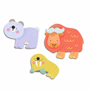 DJ00054 Primele abtibilduri reutilizabile Animale polare +18 luni Djeco