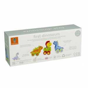 OTT07403_Primii mei dinozauri - set jucarii cu roti din lemn, Orange Tree Toys