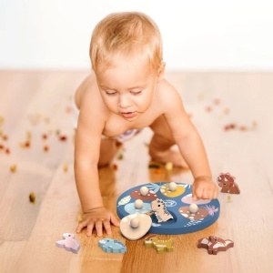 Puzzle pentru dezvoltarea motricității fine la copii mici