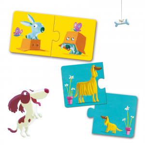 DJ08162-Puzzle doua piese pentru învățarea contrariilor, Djeco