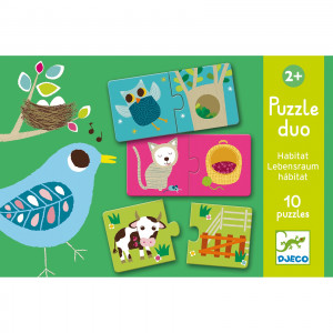 DJ08164-Joc educativ cu animale și mediul lor de viață Habitat Djeco
