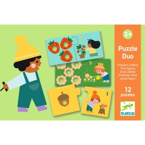 DJ08272 - Duo - First Figures - puzzle educativ pentru învățarea numerelor prin atingere