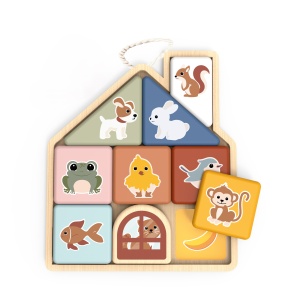 Jucarie educativa puzzle magnetic din lemn pentru copii de la 12 luni