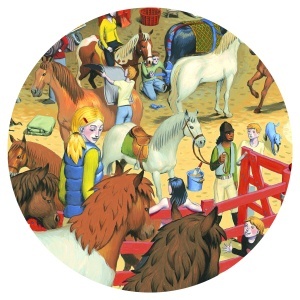 DJ07454-Puzzle ecvestru cu scoala de echitatie, Djeco