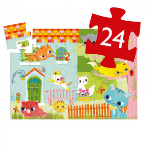DJ07207-Puzzle 24 piese Pisici jucause, Djeco
