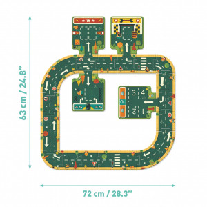 DJ07162-Puzzle 21 piese mari Drumuri, Djeco