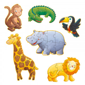 DJ07114-Puzzle animale 4, 6 si 9 piese, Djeco