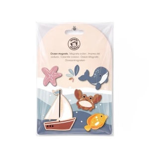 Set 5 magneti din lemn Ocean, Speedy Monkey