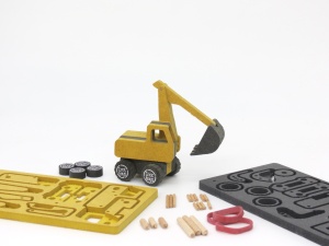 Set de constructie doua vehicule de santier Marco si Frederic, Croctoys