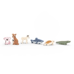 Set Speedy Monkey cu animale din lemn certificat FSC