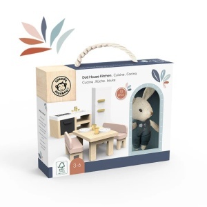 Set complet bucătărie de păpuși – design colorat și materiale sigure