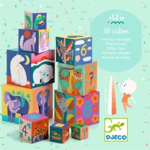 piramidă de 86 cm din cuburi din carton certificat FSC®
