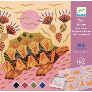 DJ08966-Set creativ cu stampile Modele si animale, Djeco