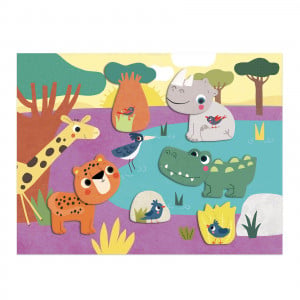 DJ09874-Activitate creativa colaje cu animale, Djeco