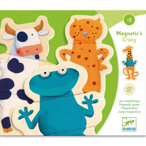 DJ03111-Puzzle 2 ani cu magneti Animale amuzante, Djeco