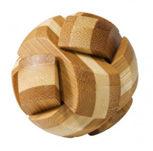 Fr_17462-Joc logic puzzle 3D din lemn de bambus, Fridolin