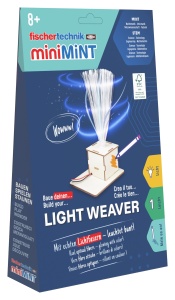 Kit STEM Lampa cu fibre optice din lemn miniMINT Light Weaver, Fischertechnik