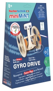 Kit STEM Robot echilibrist din lemn cu motor miniMINT Gyro Drive, Fischertechnik