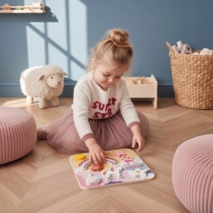 Puzzle educativ cu unicorn și elemente magice Speedy Monkey