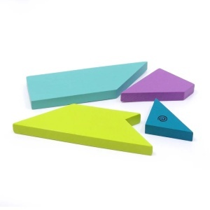 Puzzle T - set tangram din lemn cu 100 provocări