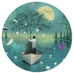 Imn lunii - puzzle extra-lung cu ilustrații poetice și poster inclus