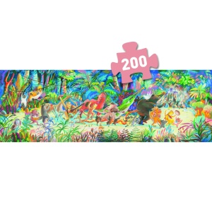 Puzzle artistic cu 200 piese Trupa muzicala din padure, Djeco