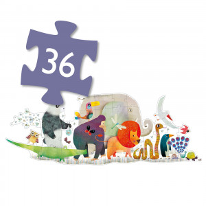 DJ07171-Puzzle educativ Parada animalelor, Djeco