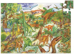 DJ07424-Puzzle observatie cu ilustratie preistorica Dinozauri, Djeco