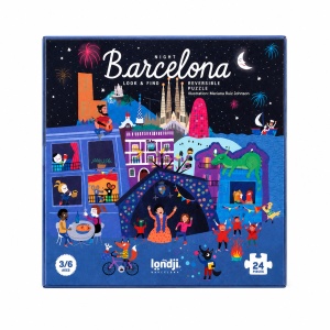 LJ_PZ145U-Puzzle reversibil Zi si noapte in Barcelona, Londji
