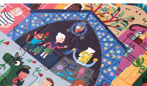 LJ_PZ145U-Puzzle reversibil Zi si noapte in Barcelona, Londji