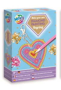 Set creativ DIY, Creeaza propriul breloc cu strasuri, Diamond Paint, Grafix(Inima) Inima