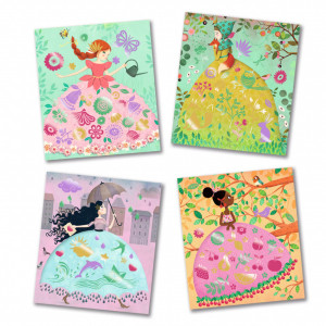 DJ09478-Felicitari ilustrate cu foite metalice Zane, Djeco