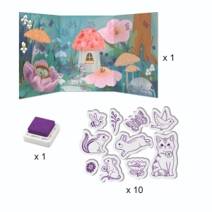 Set creativ pentru copii cu 6 activități artistice inspirate de animăluțe din pădure