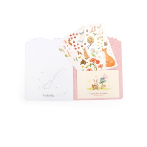Carte de colorat cu abțibilduri Les Rosalies, Moulin Roty