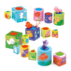 DJ08420-3 jocuri clasice cu animale, zaruri, cuburi Ludanimo, Djeco