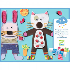 DJ08664-Set de colaj creativ pentru copii Djeco 3-6 ani, Djeco