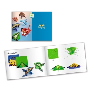 DJ08702 -Instrucțiuni pas cu pas și foi de pliat origami pentru copii, Djeco
