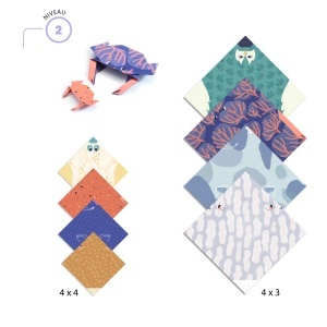DJ08759 - Continut set origami copii coli colorate si instructiuni, Djeco