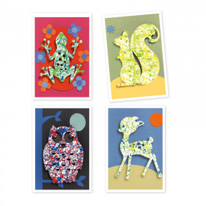 DJ09686-Planse originale obtinute prin pictura cu bile din sticla Animale, Djeco