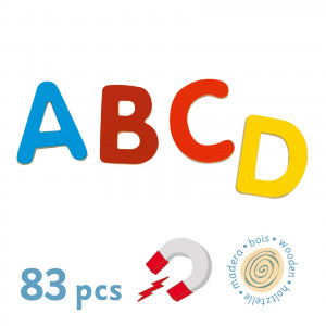 DJ03101-83 Litere magnetice colorate pentru tablă și frigider, Djeco