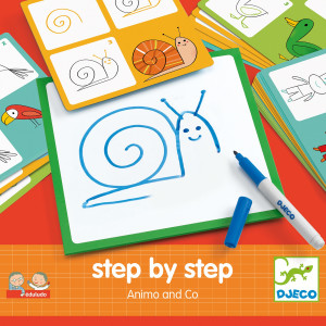 DJ08319-Montessori Deseneaza animalute pas cu pas, Djeco