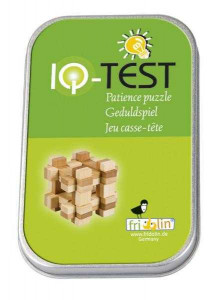 Joc logic IQ din lemn de bambus in cutie metalica Gridbox, Fridolin