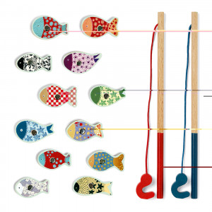 DJ01650-Joc de pescuit magnetic 12 pesti, Djeco